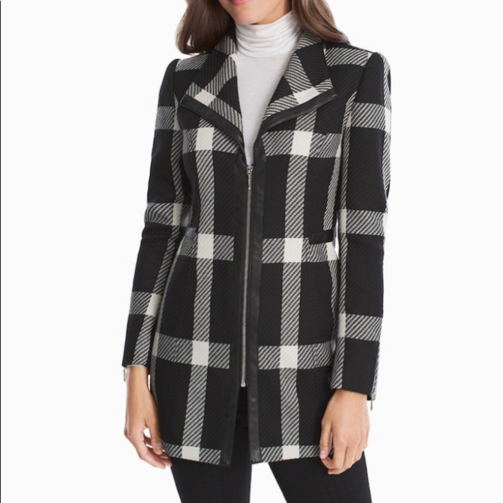 WBM Wool Blend Plaid Coat